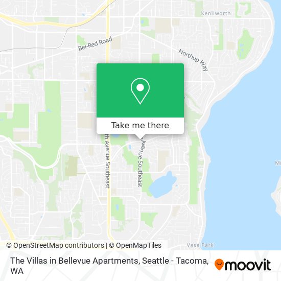 The Villas in Bellevue Apartments map