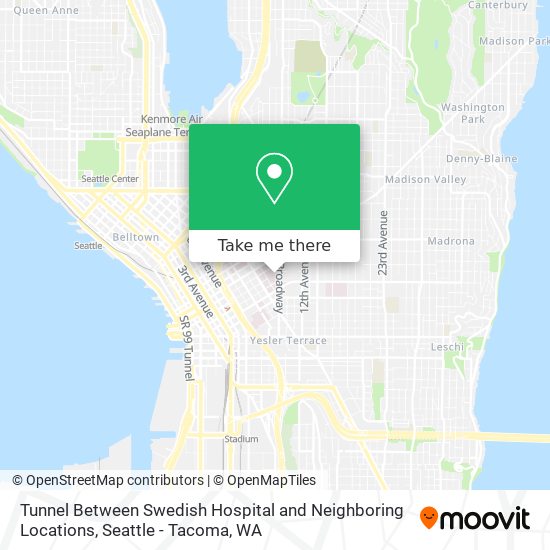 Tunnel Between Swedish Hospital and Neighboring Locations map