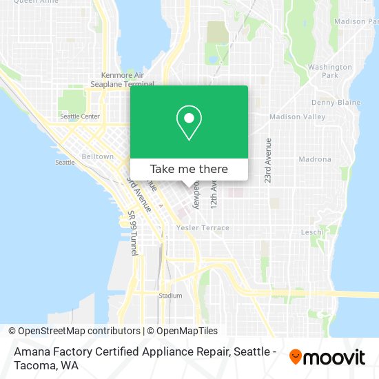 Amana Factory Certified Appliance Repair map