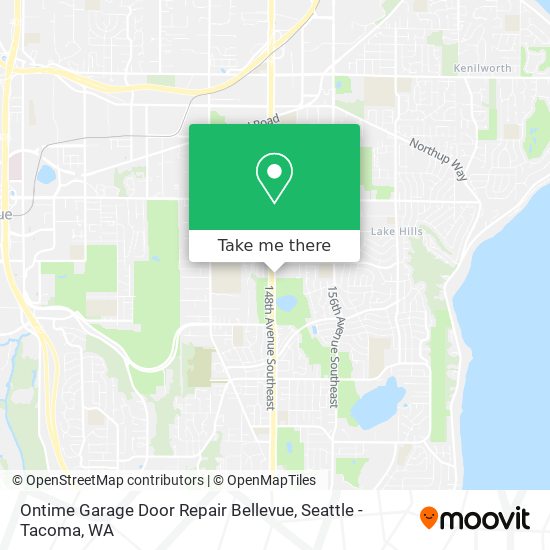 Ontime Garage Door Repair Bellevue map