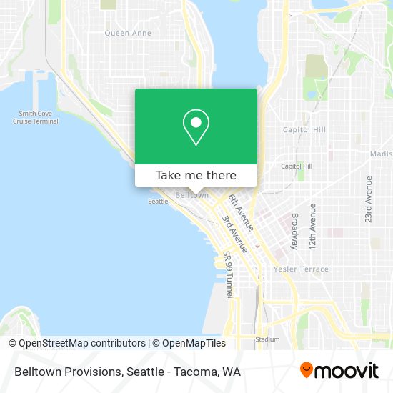 Belltown Provisions map