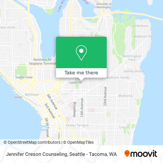 Jennifer Creson Counseling map