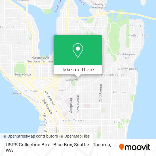 USPS Collection Box - Blue Box map