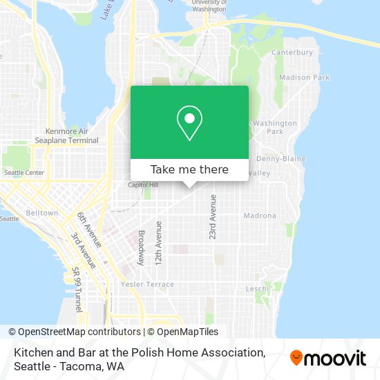 Kitchen and Bar at the Polish Home Association map