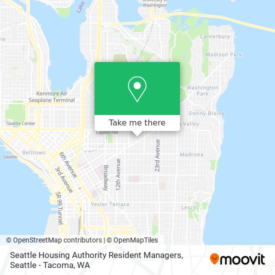 Seattle Housing Authority Resident Managers map