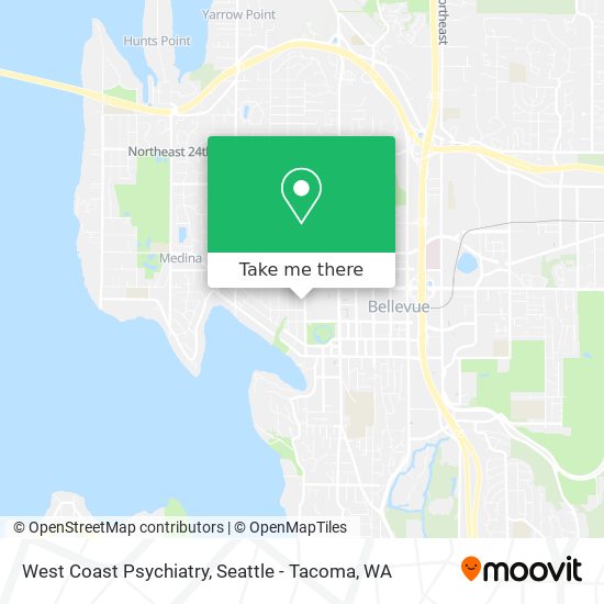 West Coast Psychiatry map