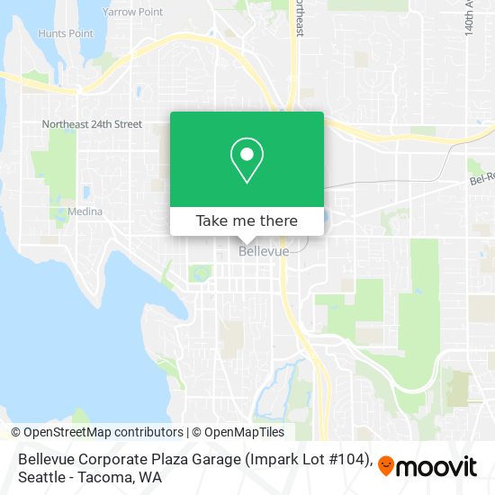 Mapa de Bellevue Corporate Plaza Garage (Impark Lot #104)