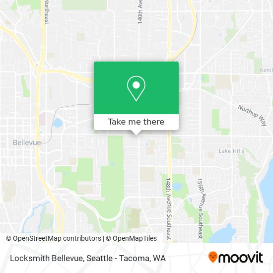 Locksmith Bellevue map