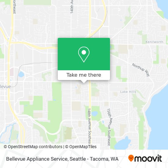 Mapa de Bellevue Appliance Service