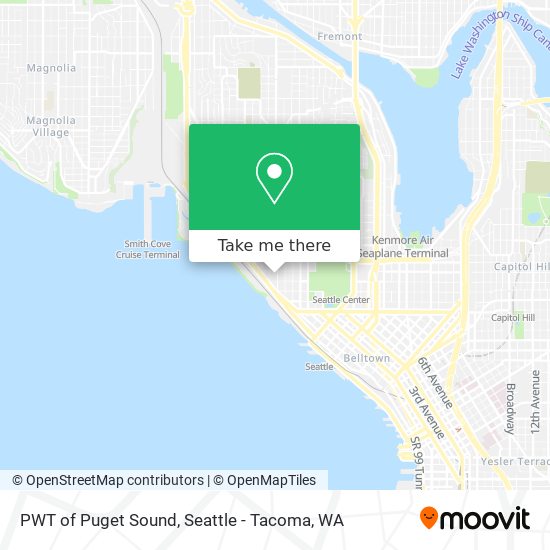 Mapa de PWT of Puget Sound