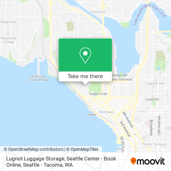 Mapa de Lugnot Luggage Storage, Seattle Center - Book Online