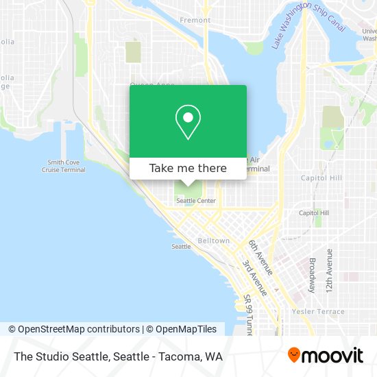 The Studio Seattle map