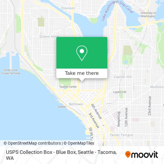 USPS Collection Box - Blue Box map