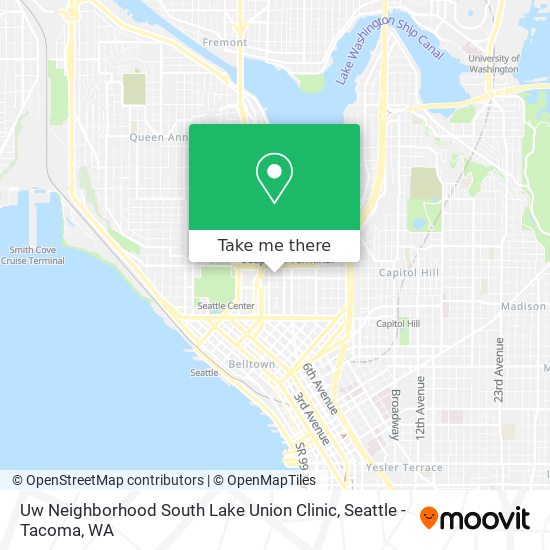 Mapa de Uw Neighborhood South Lake Union Clinic