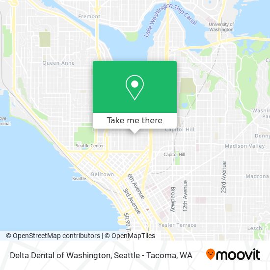 Mapa de Delta Dental of Washington