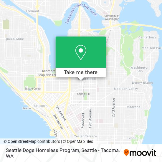Seattle Dogs Homeless Program map