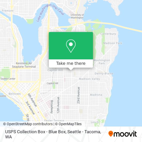 USPS Collection Box - Blue Box map