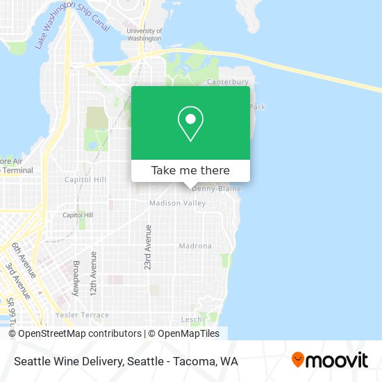 Seattle Wine Delivery map