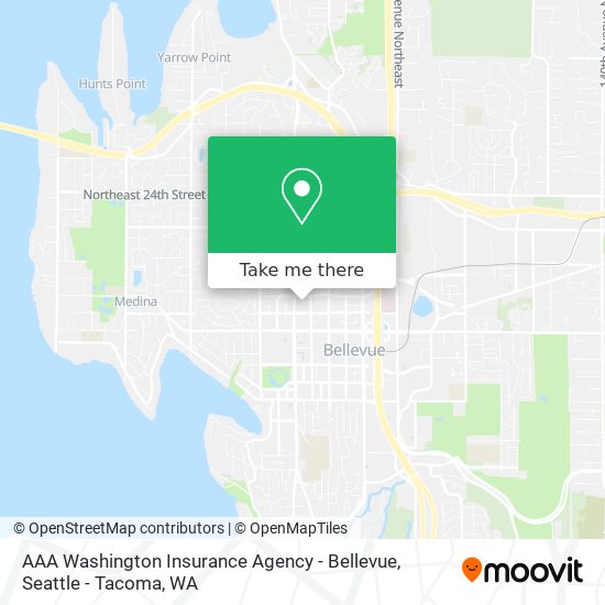 Mapa de AAA Washington Insurance Agency - Bellevue