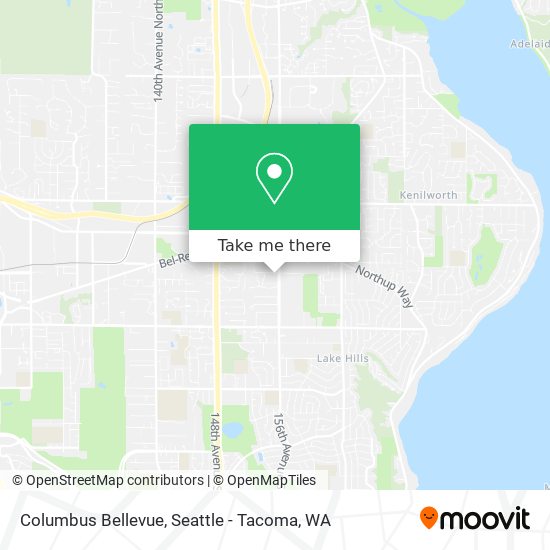 Columbus Bellevue map
