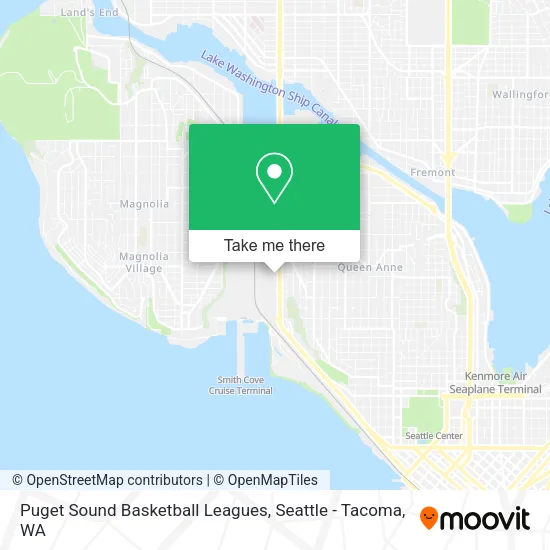 Puget Sound Basketball Leagues map