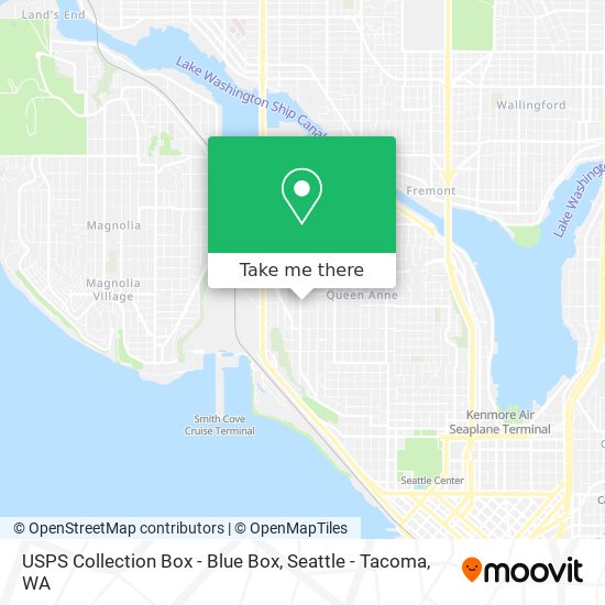 Mapa de USPS Collection Box - Blue Box