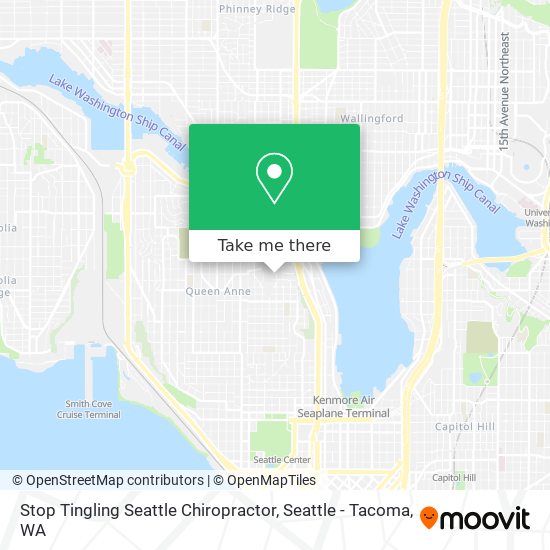 Mapa de Stop Tingling Seattle Chiropractor