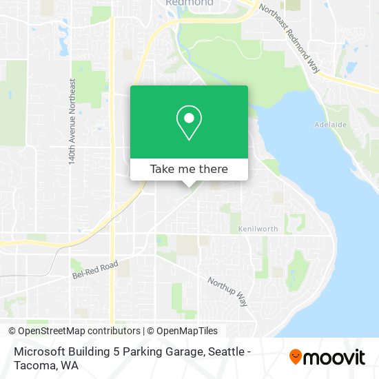 Mapa de Microsoft Building 5 Parking Garage