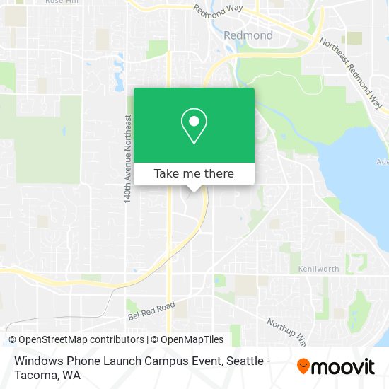 Mapa de Windows Phone Launch Campus Event