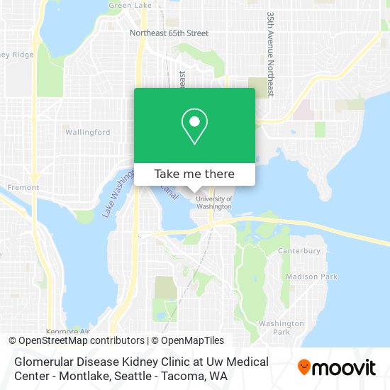 Mapa de Glomerular Disease Kidney Clinic at Uw Medical Center - Montlake