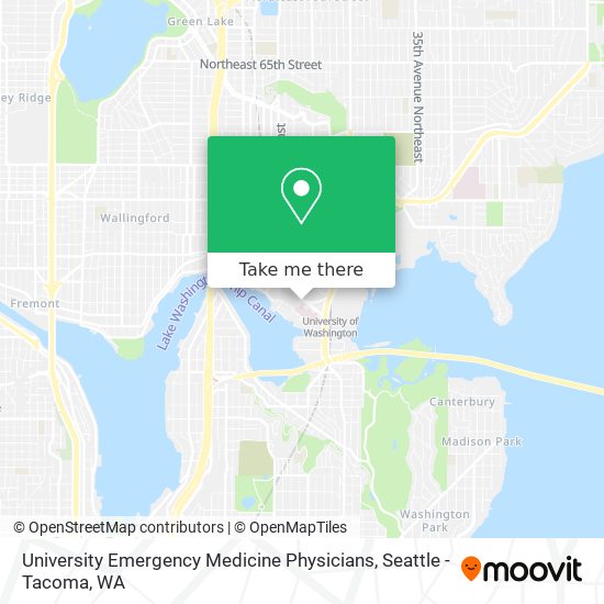 University Emergency Medicine Physicians map