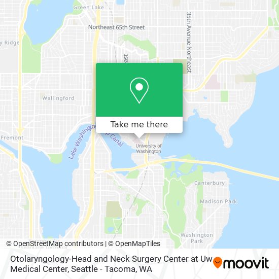 Otolaryngology-Head and Neck Surgery Center at Uw Medical Center map