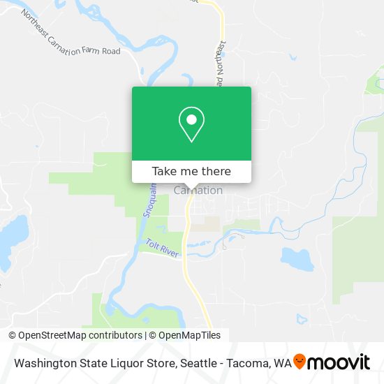 Washington State Liquor Store map
