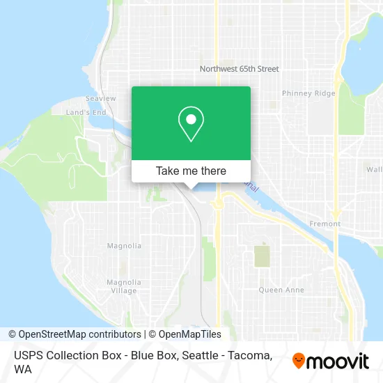Mapa de USPS Collection Box - Blue Box