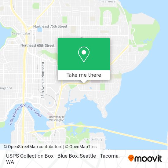 Mapa de USPS Collection Box - Blue Box