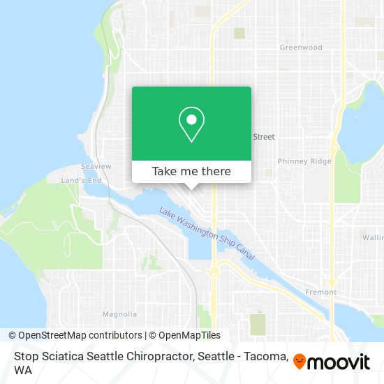 Stop Sciatica Seattle Chiropractor map