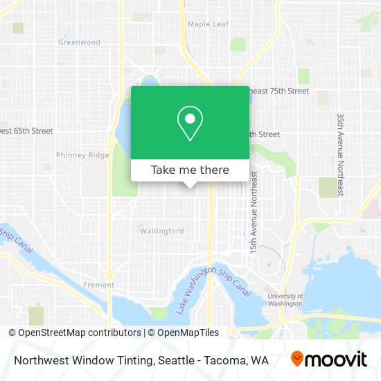 Northwest Window Tinting map