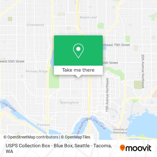 Mapa de USPS Collection Box - Blue Box