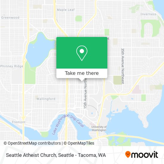 Seattle Atheist Church map