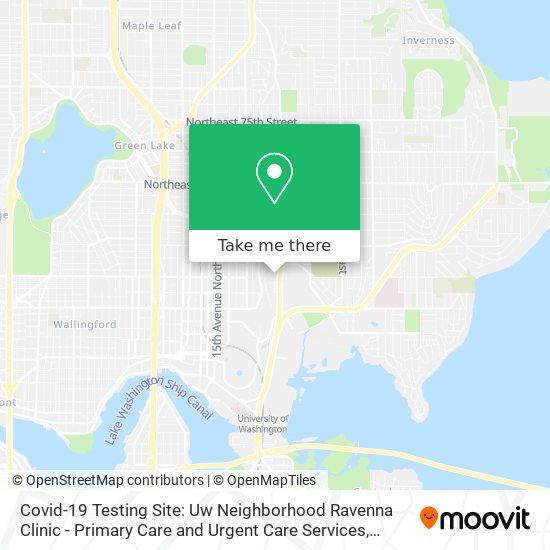 Covid-19 Testing Site: Uw Neighborhood Ravenna Clinic - Primary Care and Urgent Care Services map