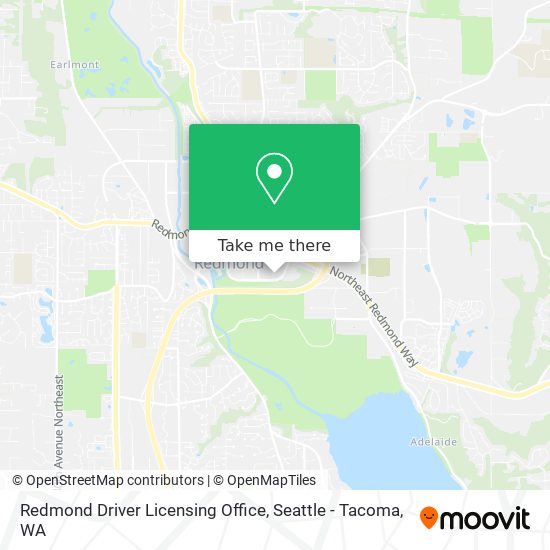 Mapa de Redmond Driver Licensing Office