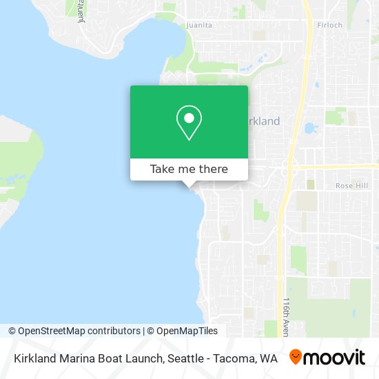Kirkland Marina Boat Launch map