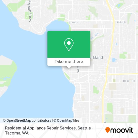 Mapa de Residential Appliance Repair Services