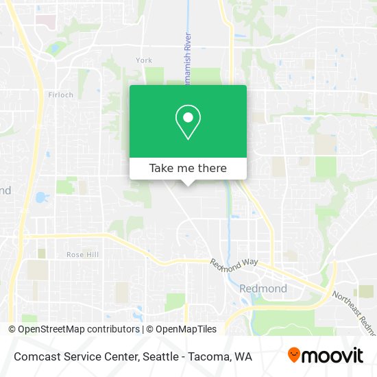 Comcast Service Center map