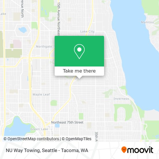 NU Way Towing map