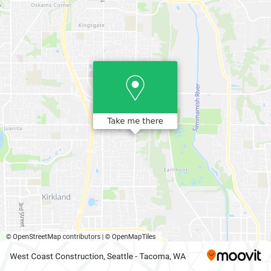 West Coast Construction map