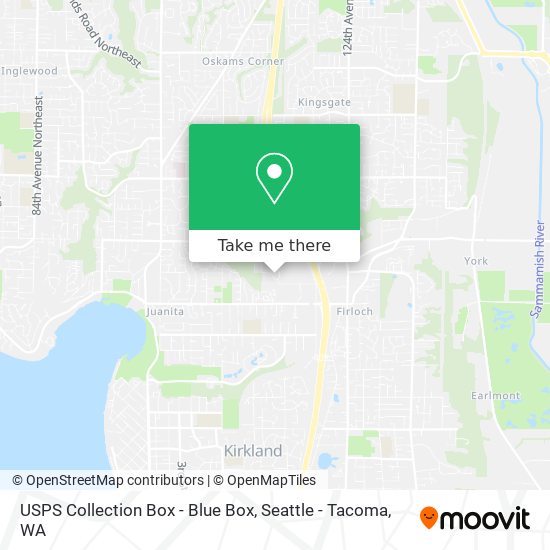 USPS Collection Box - Blue Box map