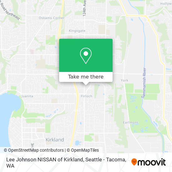 Lee Johnson NISSAN of Kirkland map