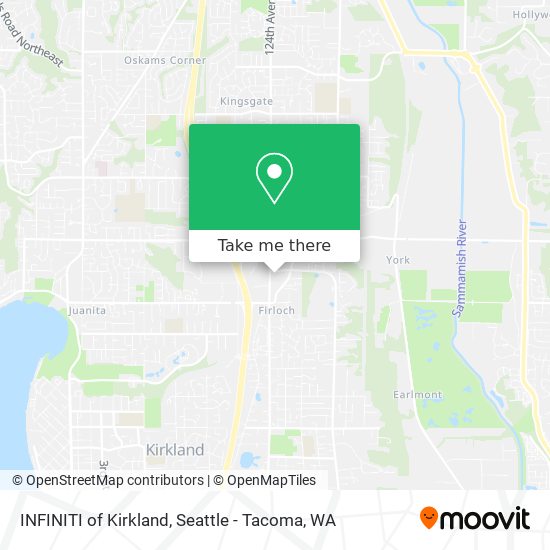 INFINITI of Kirkland map