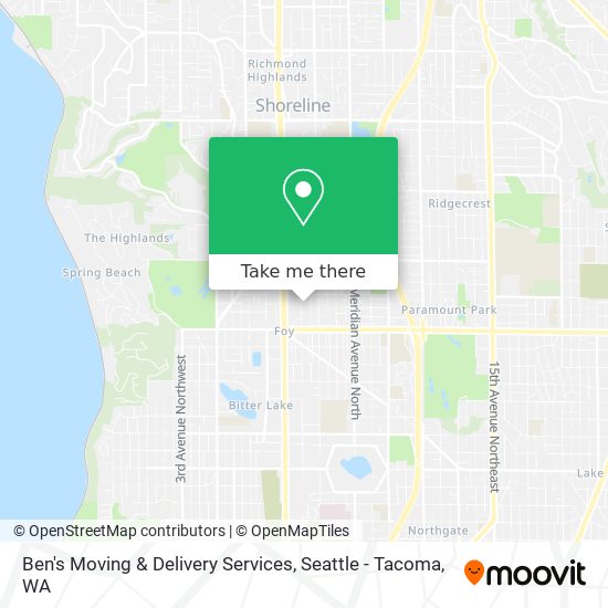 Ben's Moving & Delivery Services map